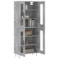 Credenza Grigio Cemento 69,5x34x180 cm in Legno Multistrato Credenza Grigio Cemento 69,5x34x180 cm in Legno Multistrato
