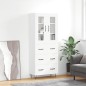Credenza Bianca 69,5x34x180 cm in Legno Multistrato Credenza Bianca 69,5x34x180 cm in Legno Multistrato