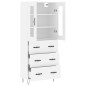 Credenza Bianca 69,5x34x180 cm in Legno Multistrato Credenza Bianca 69,5x34x180 cm in Legno Multistrato