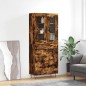 Credenza Rovere Fumo 69,5x34x180 cm in Legno Multistrato Credenza Rovere Fumo 69,5x34x180 cm in Legno Multistrato