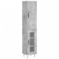 Credenza Grigio Cemento 34,5x34x180 cm in Legno Multistrato Credenza Grigio Cemento 34,5x34x180 cm in Legno Multistrato