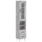 Credenza Grigio Cemento 34,5x34x180 cm in Legno Multistrato Credenza Grigio Cemento 34,5x34x180 cm in Legno Multistrato