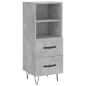 Credenza Grigio Cemento 34,5x34x180 cm in Legno Multistrato Credenza Grigio Cemento 34,5x34x180 cm in Legno Multistrato