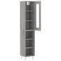 Credenza Grigio Sonoma 34,5x34x180 cm in Legno Multistrato Credenza Grigio Sonoma 34,5x34x180 cm in Legno Multistrato
