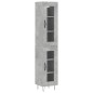 Credenza Grigio Cemento 34,5x34x180 cm in Legno Multistrato Credenza Grigio Cemento 34,5x34x180 cm in Legno Multistrato