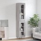 Credenza Grigio Sonoma 34,5x34x180 cm in Legno Multistrato Credenza Grigio Sonoma 34,5x34x180 cm in Legno Multistrato