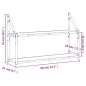 Scaffale a Parete 2 Ripiani Nero 80x21x51 cm Legno Multistrato Scaffale a Parete 2 Ripiani Nero 80x21x51 cm Legno Multistrato