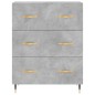 Credenza Grigio Cemento 69,5x34x180 cm in Legno Multistrato Credenza Grigio Cemento 69,5x34x180 cm in Legno Multistrato