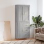 Credenza Grigio Sonoma 69,5x34x180 cm in Legno Multistrato Credenza Grigio Sonoma 69,5x34x180 cm in Legno Multistrato