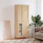 Credenza Rovere Sonoma 69,5x34x180 cm in Legno Multistrato Credenza Rovere Sonoma 69,5x34x180 cm in Legno Multistrato