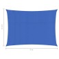 vidaXL Vela Parasole 160 g/m² Blu 2,5x4 m in HDPE vidaXL Vela Parasole 160 g/m² Blu 2,5x4 m in HDPE