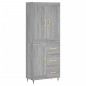 Credenza Grigio Sonoma 69,5x34x180 cm in Legno Multistrato Credenza Grigio Sonoma 69,5x34x180 cm in Legno Multistrato