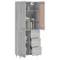 Credenza Grigio Sonoma 69,5x34x180 cm in Legno Multistrato Credenza Grigio Sonoma 69,5x34x180 cm in Legno Multistrato
