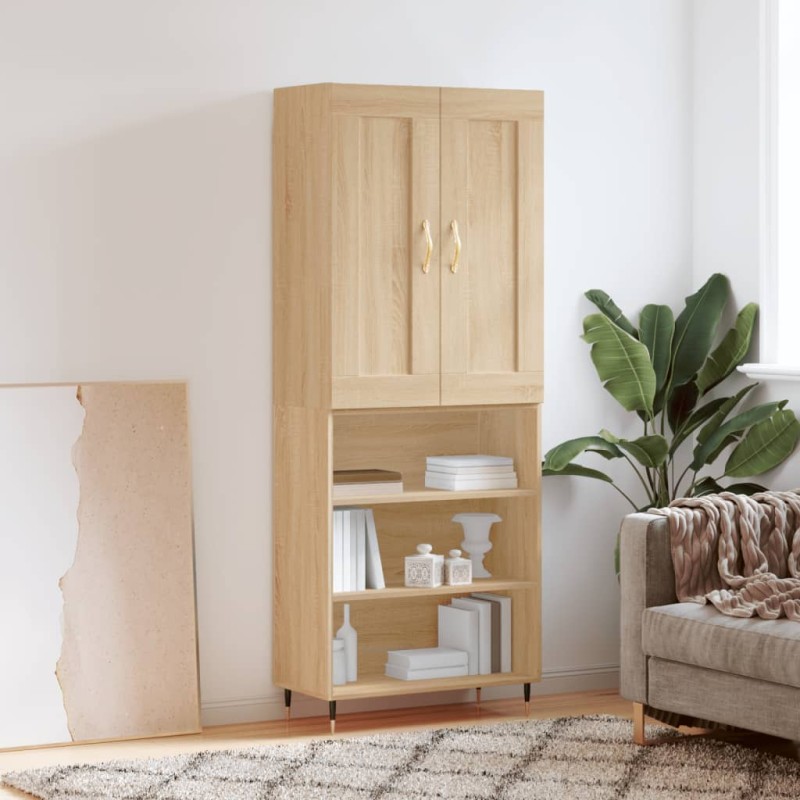 Credenza Rovere Sonoma 69,5x34x180 cm in Legno Multistrato Credenza Rovere Sonoma 69,5x34x180 cm in Legno Multistrato