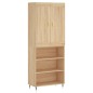 Credenza Rovere Sonoma 69,5x34x180 cm in Legno Multistrato Credenza Rovere Sonoma 69,5x34x180 cm in Legno Multistrato