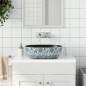 Lavabo da Appoggio Nero e Blu Ovale 47x33x13 cm Ceramica Lavabo da Appoggio Nero e Blu Ovale 47x33x13 cm Ceramica