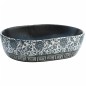 Lavabo da Appoggio Nero e Blu Ovale 47x33x13 cm Ceramica Lavabo da Appoggio Nero e Blu Ovale 47x33x13 cm Ceramica