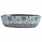 Lavabo da Appoggio Nero e Blu Ovale 47x33x13 cm Ceramica Lavabo da Appoggio Nero e Blu Ovale 47x33x13 cm Ceramica
