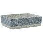 Lavabo Appoggio Grigio e Blu Rettangolare 46x35,5x13cm Ceramica Lavabo Appoggio Grigio e Blu Rettangolare 46x35,5x13cm Ceramica