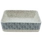 Lavabo Appoggio Grigio e Blu Rettangolare 46x35,5x13cm Ceramica Lavabo Appoggio Grigio e Blu Rettangolare 46x35,5x13cm Ceramica