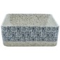 Lavabo Appoggio Grigio e Blu Rettangolare 46x35,5x13cm Ceramica Lavabo Appoggio Grigio e Blu Rettangolare 46x35,5x13cm Ceramica