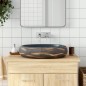 Lavabo da Appoggio Marrone e Blu Ovale 59x40x15 cm Ceramica Lavabo da Appoggio Marrone e Blu Ovale 59x40x15 cm Ceramica