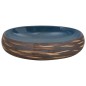 Lavabo da Appoggio Marrone e Blu Ovale 59x40x15 cm Ceramica Lavabo da Appoggio Marrone e Blu Ovale 59x40x15 cm Ceramica