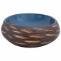 Lavabo da Appoggio Marrone e Blu Ovale 59x40x15 cm Ceramica Lavabo da Appoggio Marrone e Blu Ovale 59x40x15 cm Ceramica