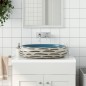 Lavabo da Appoggio Multicolore Ovale 59x40x15 cm Ceramica Lavabo da Appoggio Multicolore Ovale 59x40x15 cm Ceramica