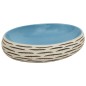 Lavabo da Appoggio Multicolore Ovale 59x40x15 cm Ceramica Lavabo da Appoggio Multicolore Ovale 59x40x15 cm Ceramica