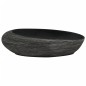 Lavabo da Appoggio Grigio e Nero Ovale 59x40x14 cm Ceramica Lavabo da Appoggio Grigio e Nero Ovale 59x40x14 cm Ceramica