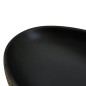 Lavabo da Appoggio Grigio e Nero Ovale 59x40x14 cm Ceramica Lavabo da Appoggio Grigio e Nero Ovale 59x40x14 cm Ceramica