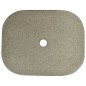 Lavabo Appoggio Grigio Nero Rettangolare 48x37,5x13,5 Ceramica