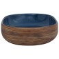 vidaXL Lavabo da Appoggio Marrone e Blu Ovale 59x40x14 cm Ceramica vidaXL Lavabo da Appoggio Marrone e Blu Ovale 59x40x14 cm Ceramica