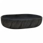 Lavabo da Appoggio Nero Ovale 59x40x14 cm Ceramica Lavabo da Appoggio Nero Ovale 59x40x14 cm Ceramica