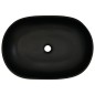 Lavabo da Appoggio Nero Ovale 59x40x14 cm Ceramica Lavabo da Appoggio Nero Ovale 59x40x14 cm Ceramica