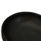 Lavabo da Appoggio Nero Ovale 59x40x14 cm Ceramica Lavabo da Appoggio Nero Ovale 59x40x14 cm Ceramica
