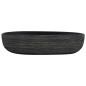 Lavabo da Appoggio Grigio e Nero Ovale 59x40x14 cm Ceramica Lavabo da Appoggio Grigio e Nero Ovale 59x40x14 cm Ceramica
