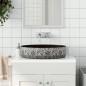 Lavabo da Appoggio Nero e Blu Ovale 56,5x36,5x13,5 cm Ceramica Lavabo da Appoggio Nero e Blu Ovale 56,5x36,5x13,5 cm Ceramica