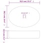 Lavabo da Appoggio Nero e Blu Ovale 56,5x36,5x13,5 cm Ceramica Lavabo da Appoggio Nero e Blu Ovale 56,5x36,5x13,5 cm Ceramica