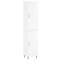 Credenza 34,5x34x180 cm in Legno Multistrato Bianco Lucido Credenza 34,5x34x180 cm in Legno Multistrato Bianco Lucido