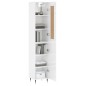Credenza 34,5x34x180 cm in Legno Multistrato Bianco Lucido Credenza 34,5x34x180 cm in Legno Multistrato Bianco Lucido