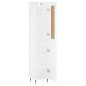 Credenza 34,5x34x180 cm in Legno Multistrato Bianco Lucido Credenza 34,5x34x180 cm in Legno Multistrato Bianco Lucido