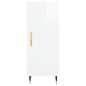 Credenza 34,5x34x180 cm in Legno Multistrato Bianco Lucido Credenza 34,5x34x180 cm in Legno Multistrato Bianco Lucido