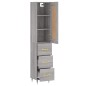 Credenza Grigio Sonoma 34,5x34x180 cm in Legno Multistrato Credenza Grigio Sonoma 34,5x34x180 cm in Legno Multistrato