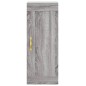 Credenza Grigio Sonoma 34,5x34x180 cm in Legno Multistrato Credenza Grigio Sonoma 34,5x34x180 cm in Legno Multistrato