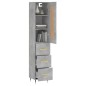 Credenza Grigio Cemento 34,5x34x180 cm in Legno Multistrato Credenza Grigio Cemento 34,5x34x180 cm in Legno Multistrato