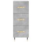 Credenza Grigio Cemento 34,5x34x180 cm in Legno Multistrato Credenza Grigio Cemento 34,5x34x180 cm in Legno Multistrato
