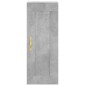 Credenza Grigio Cemento 34,5x34x180 cm in Legno Multistrato Credenza Grigio Cemento 34,5x34x180 cm in Legno Multistrato