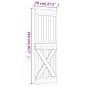 Porta Scorrevole con Set Hardware 80x210 cm Legno Massello Pino